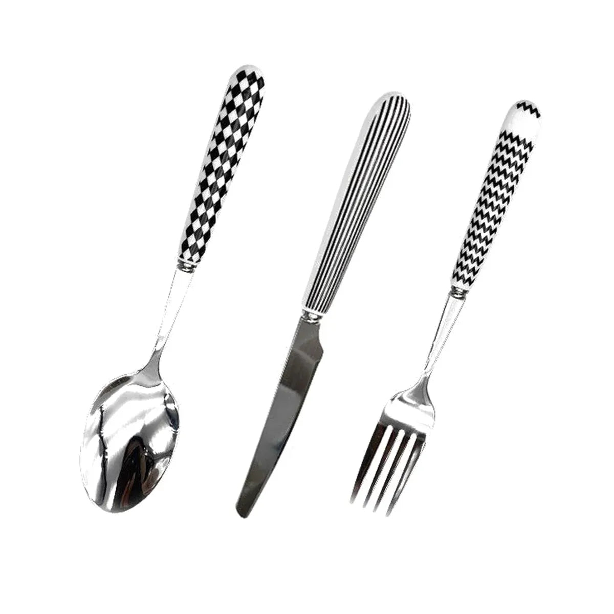Ceramic Handle Stainless Steel Cutlery Set, 3 Pieces, Gift Box
