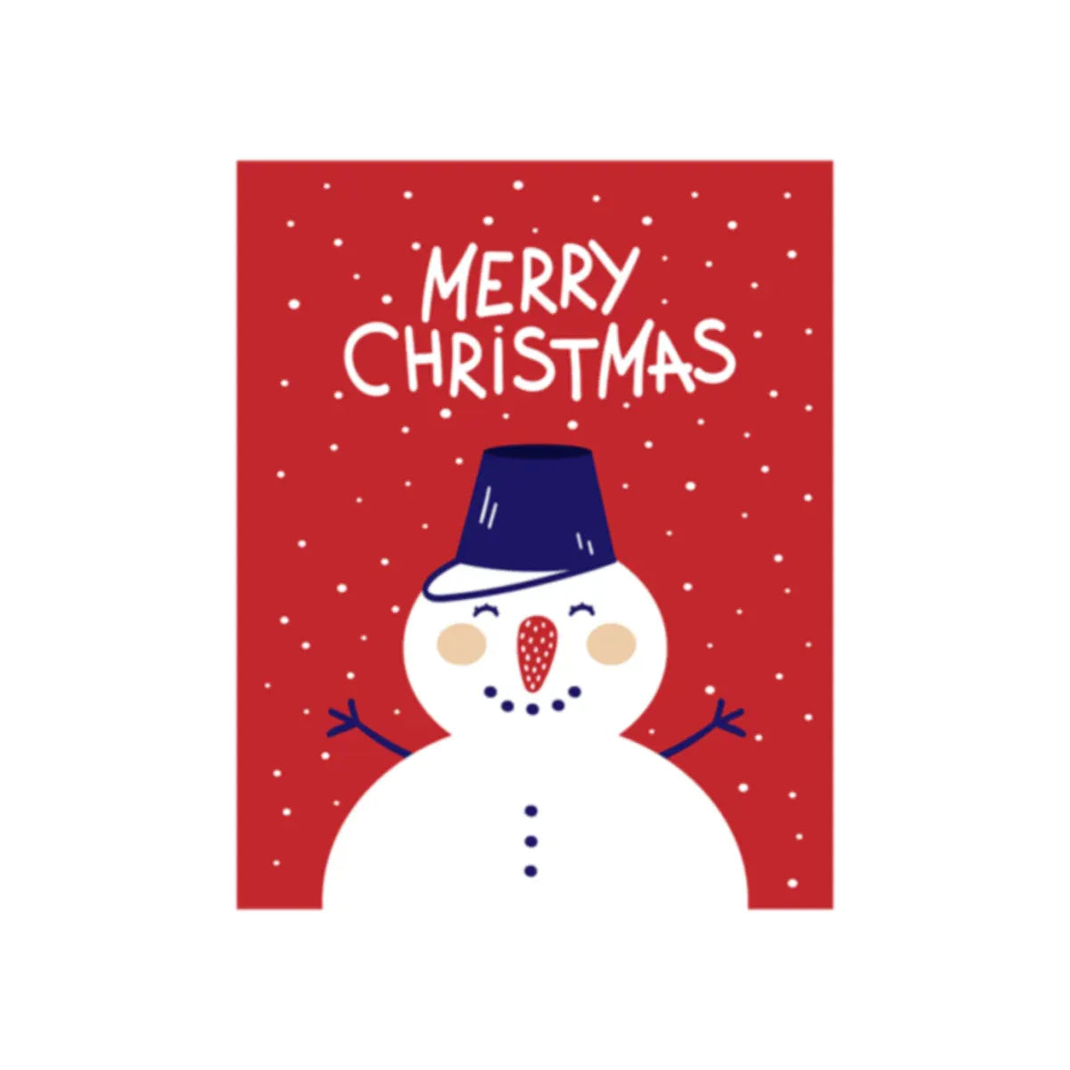 Merry Christmas Snowman Wall Hanging, 100 x 70 cm