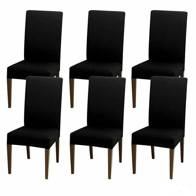 Stretch Spandex Chair Covers, Set of 6