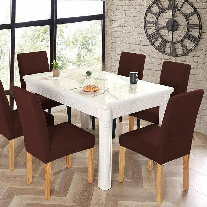 Stretch Spandex Chair Covers, Set of 6