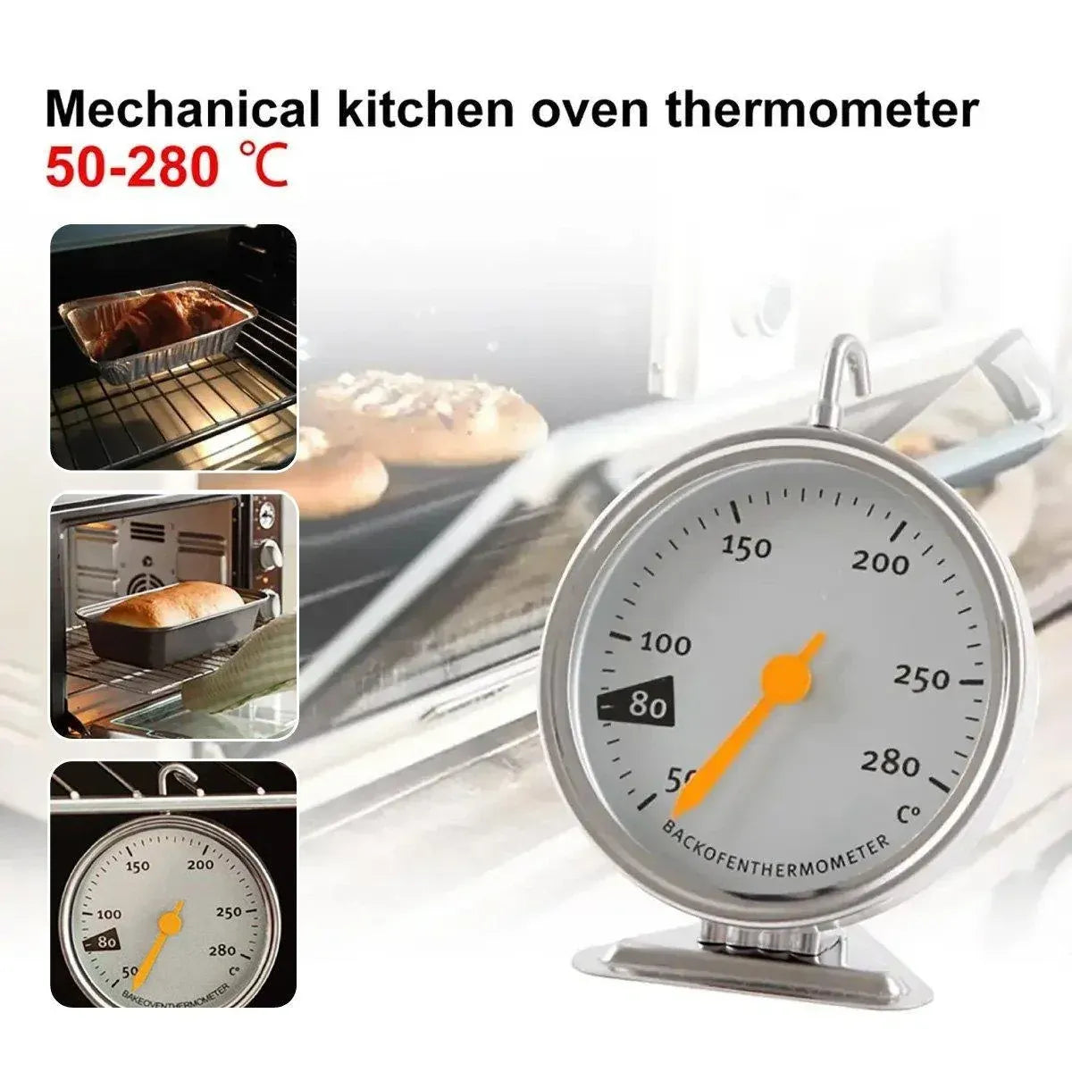 Mechanical Oven Thermometer with Hook and Stand