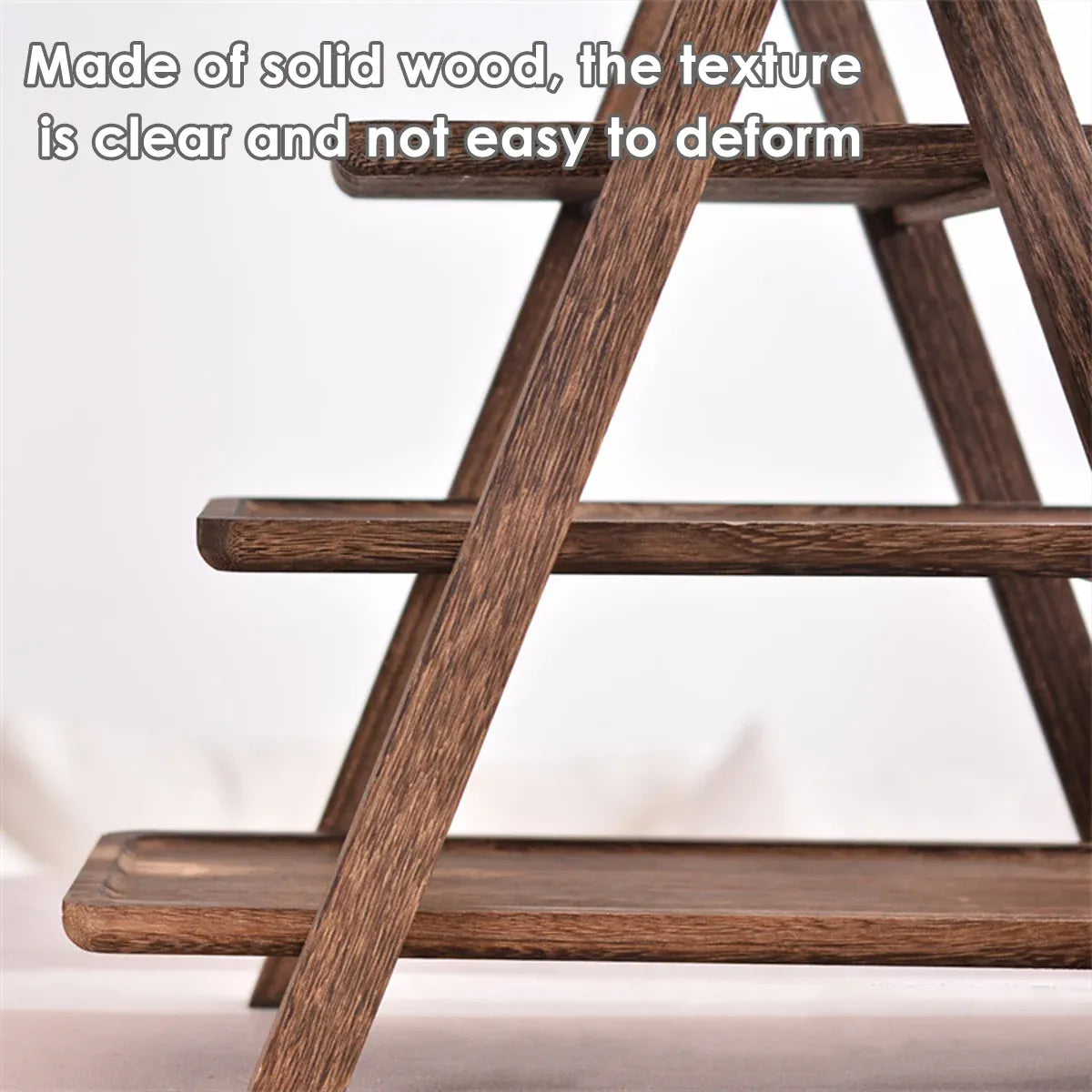 3 Layer Wooden Tray Display Rack Dinner Plate Holder Stand Storage