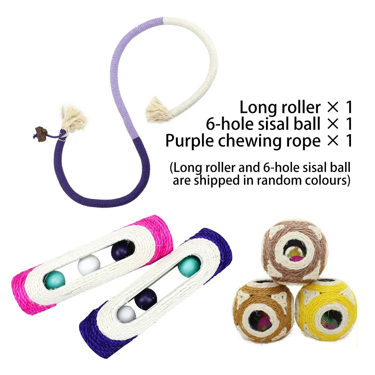 Cat Biting Rope Toy Teeth Grinding Teasing Stick Interactive Play Toy