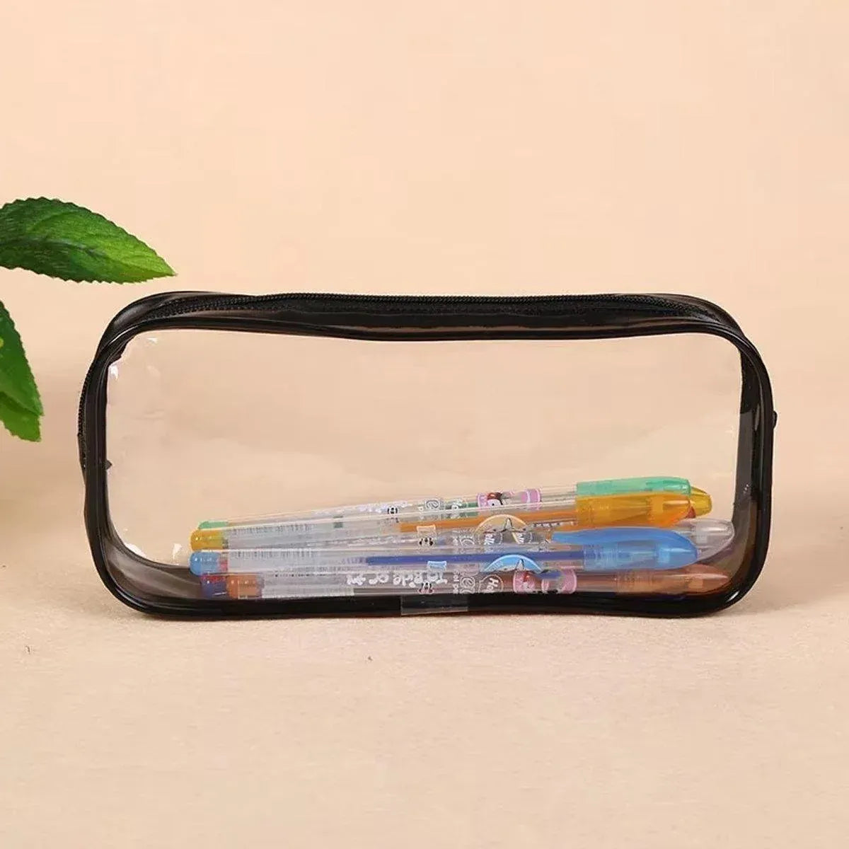 Clear Waterproof Zip Pencil Cases, 8 Pack