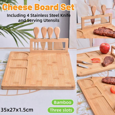 Bamboo Chopping Board Cheese Board Set