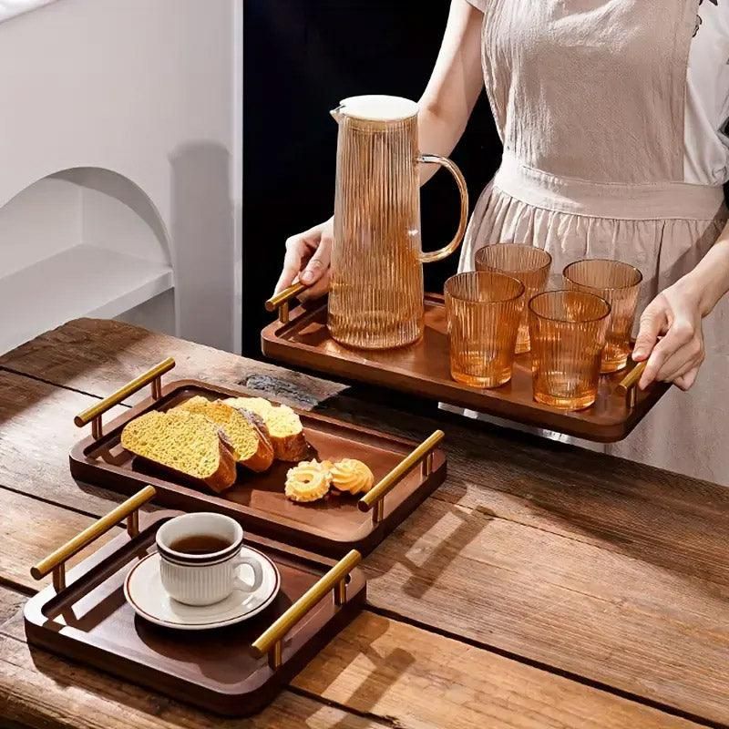 Brown Rectangular Serving Tray
