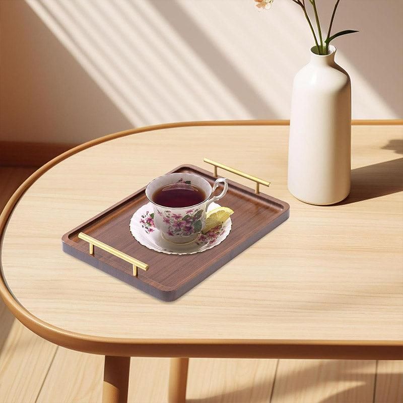 Brown Rectangular Serving Tray