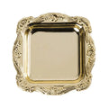 Gold Square Plastic Serving Plates, 8 x 8 cm, 12 Pack