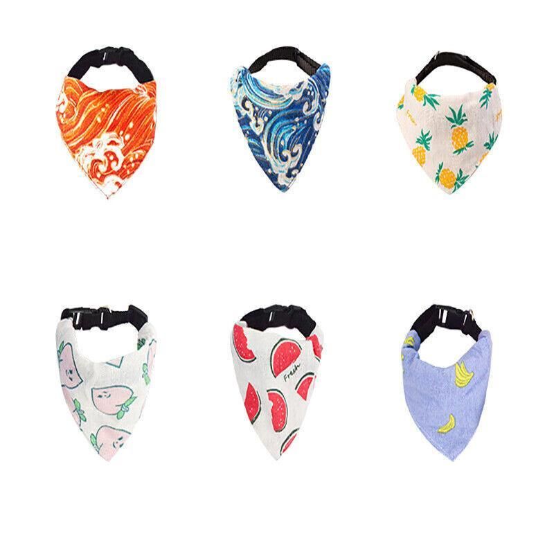 Pet Bandana-Style Collar Saliva Towel Adjustable For Cat Kitten Dog