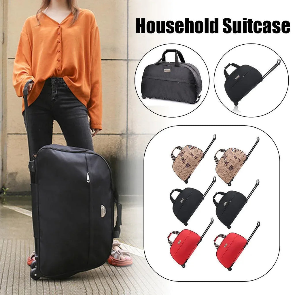 Wheeled Travel Duffle Trolley Bag Carry On Rolling Luggage