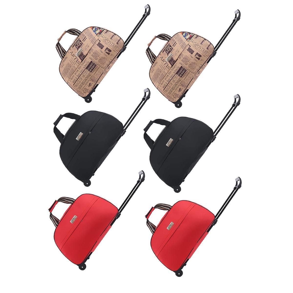 Wheeled Travel Duffle Trolley Bag Carry On Rolling Luggage