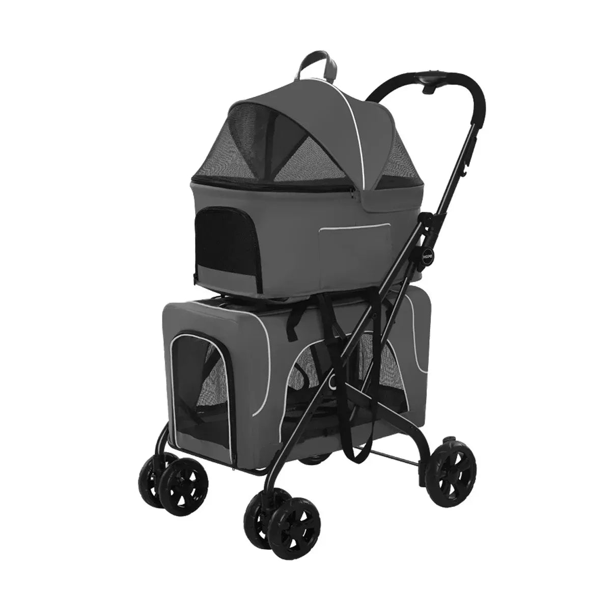 3 in 1 Portable Folding Pet Stroller Outdoor Travel Double Deck Cat
