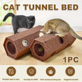 Brown Hexagonal Cat Tunnel 60 x 26 x 26 cm - 1 Piece