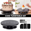 Rotating Cake Turntable with Scrapers and Spatulas, 27.5 cm