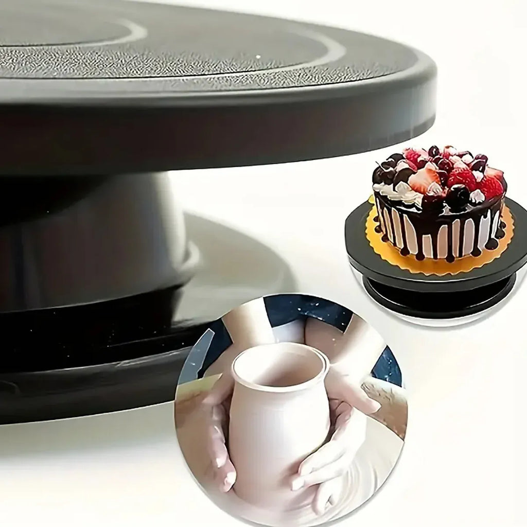 Rotating Cake Turntable with Scrapers and Spatulas, 27.5 cm