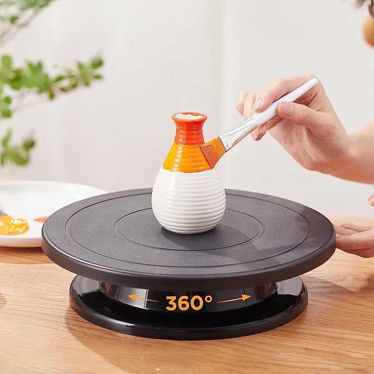 Rotating Cake Turntable with Scrapers and Spatulas, 27.5 cm