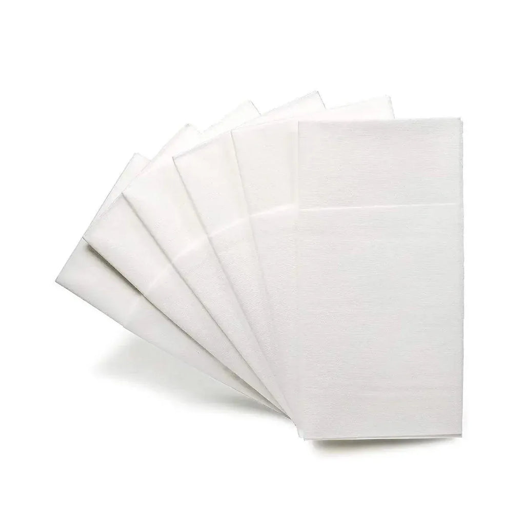 Disposable White Napkins with Cutlery Pocket, 40 x 40 cm