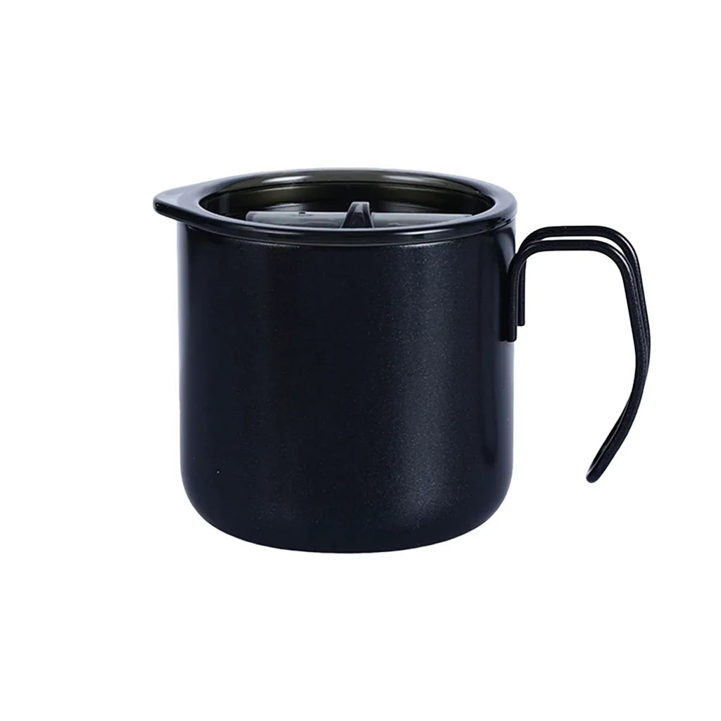 Stainless Steel Vacuum Insulated Coffee Cup with Lid, Black, 320 ml