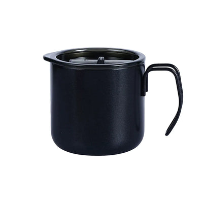 Stainless Steel Vacuum Insulated Coffee Cup with Lid, Black, 320 ml