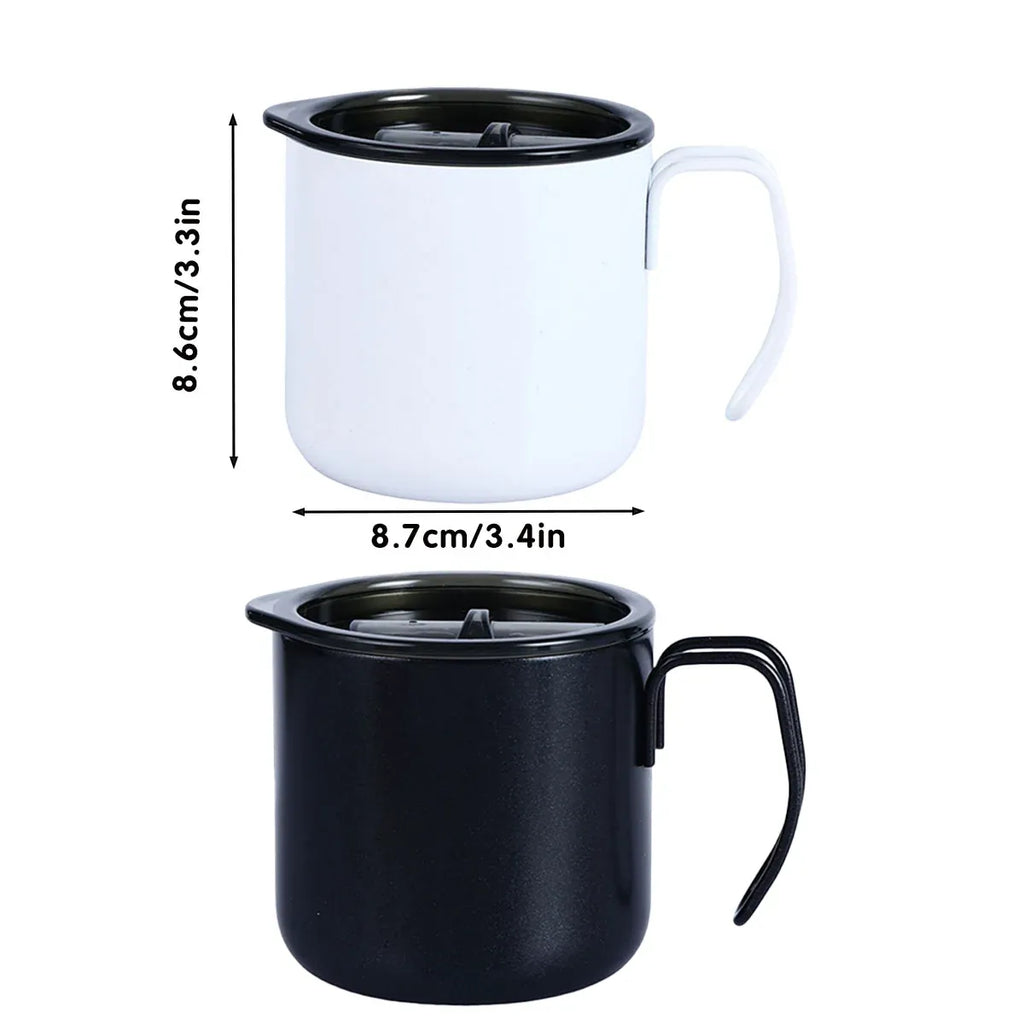 Stainless Steel Vacuum Insulated Coffee Cup with Lid, Black, 320 ml