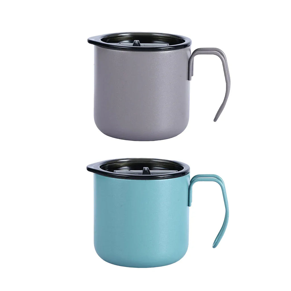 Double Wall Stainless Steel Coffee Cup with Sliding Lid