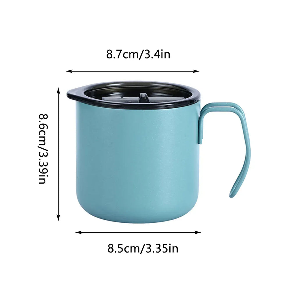 Double Wall Stainless Steel Coffee Cup with Sliding Lid