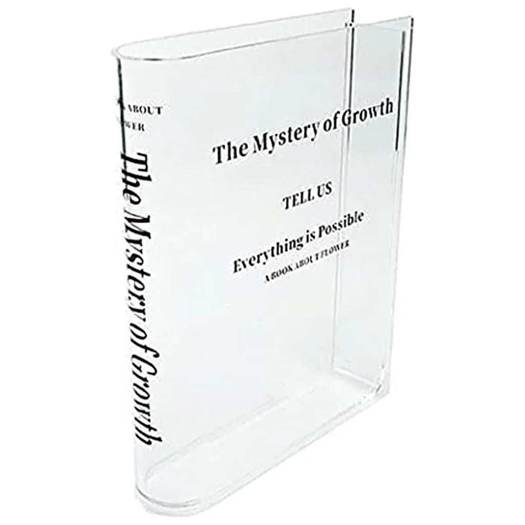 Clear Acrylic Book Vase, 18 x 15 cm