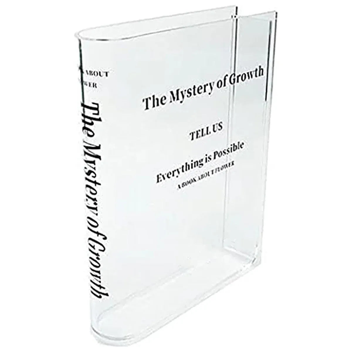Clear Acrylic Book Vase, 18 x 15 cm
