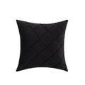 Pleated Checked Velvet Cushion Cover, 45 x 45 cm