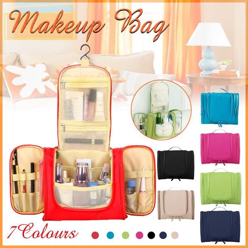 Hanging Nylon Toiletry Bag with Hook, 24 x 10 x 25 cm