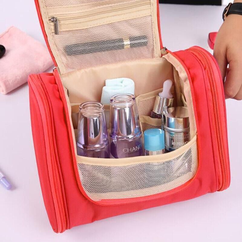 Hanging Nylon Toiletry Bag with Hook, 24 x 10 x 25 cm