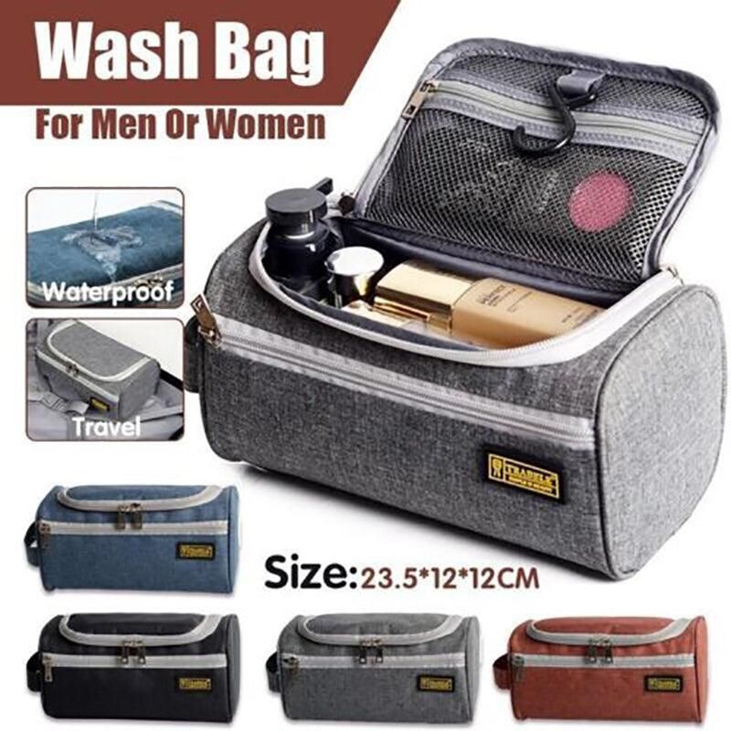 Men's Waterproof Hanging Toiletry Bag, Brick Red, 23.5 x 12 x 12 cm