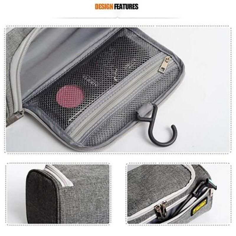 Men's Waterproof Hanging Toiletry Bag, Brick Red, 23.5 x 12 x 12 cm