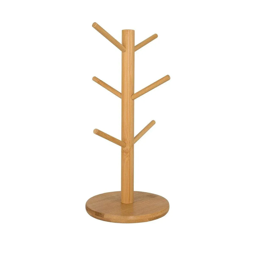 Bamboo Mug Tree Cup Holder, 6 Branches, 33 cm