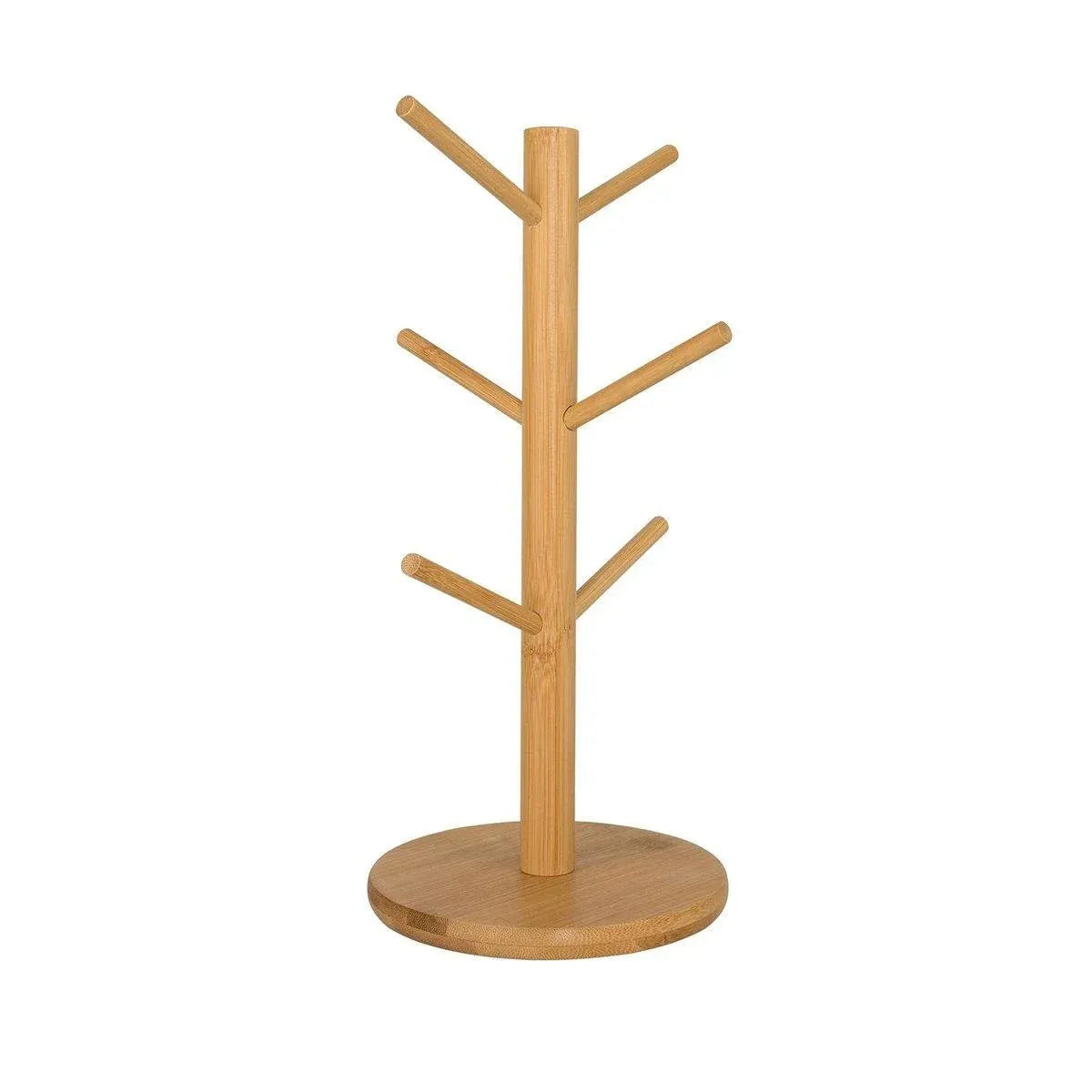 Bamboo Mug Tree Cup Holder, 6 Branches, 33 cm