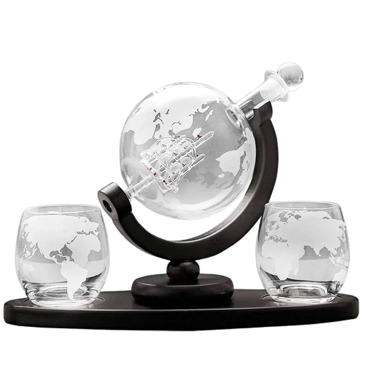 Globe Wine Decanter Glass Bottle Divider Whisky Liquor Dispenser