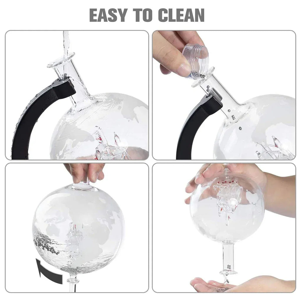 Globe Wine Decanter Glass Bottle Divider Whisky Liquor Dispenser