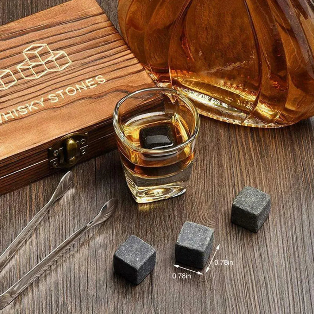 Ice Wine Stone Wooden Box Wine Set Wine Accessory Gift Box Portable