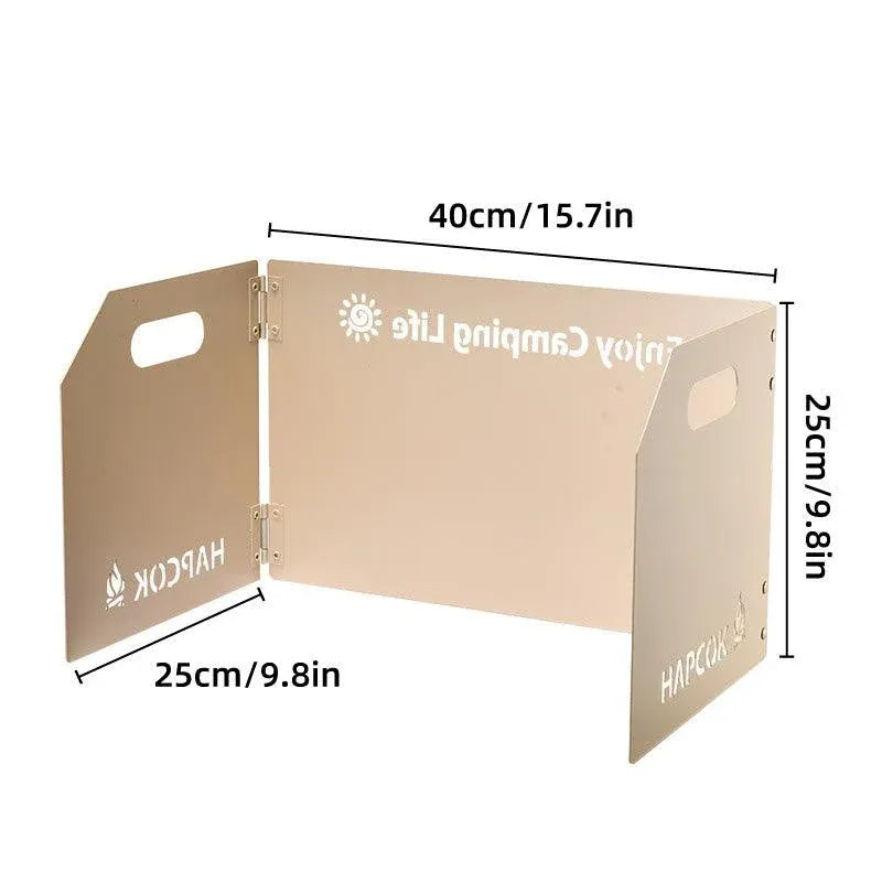 Outdoor Camping Tri Fold Board Portable Folding Windproof