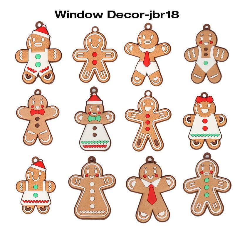 12X Gingerbread Man Xmas Tree Ornament Gift Party Hanging