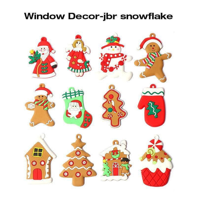 Gingerbread Man Christmas Ornaments, Set of 12