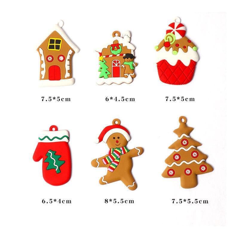 Gingerbread Man Christmas Ornaments, Set of 12