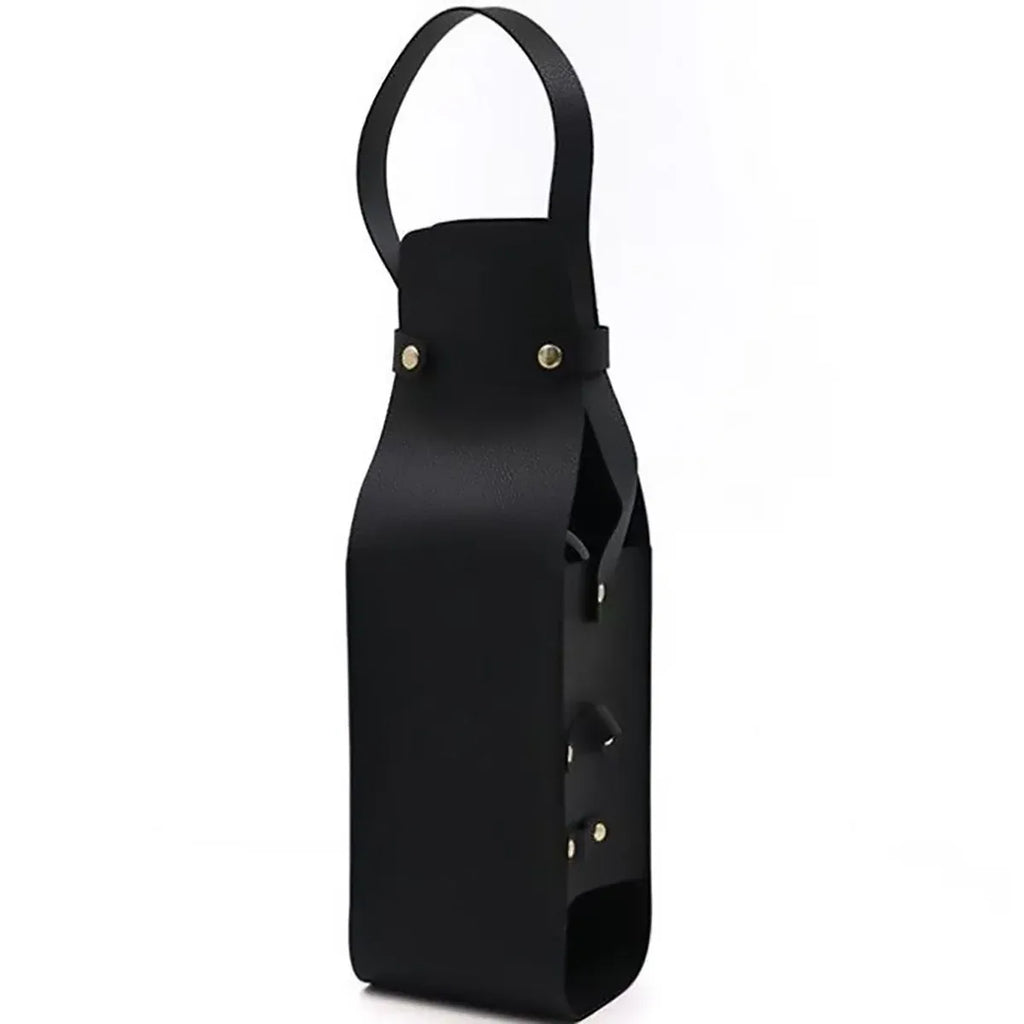 2PCS Wine Tote Bag PU Leather with Handle Durable for Party Gift