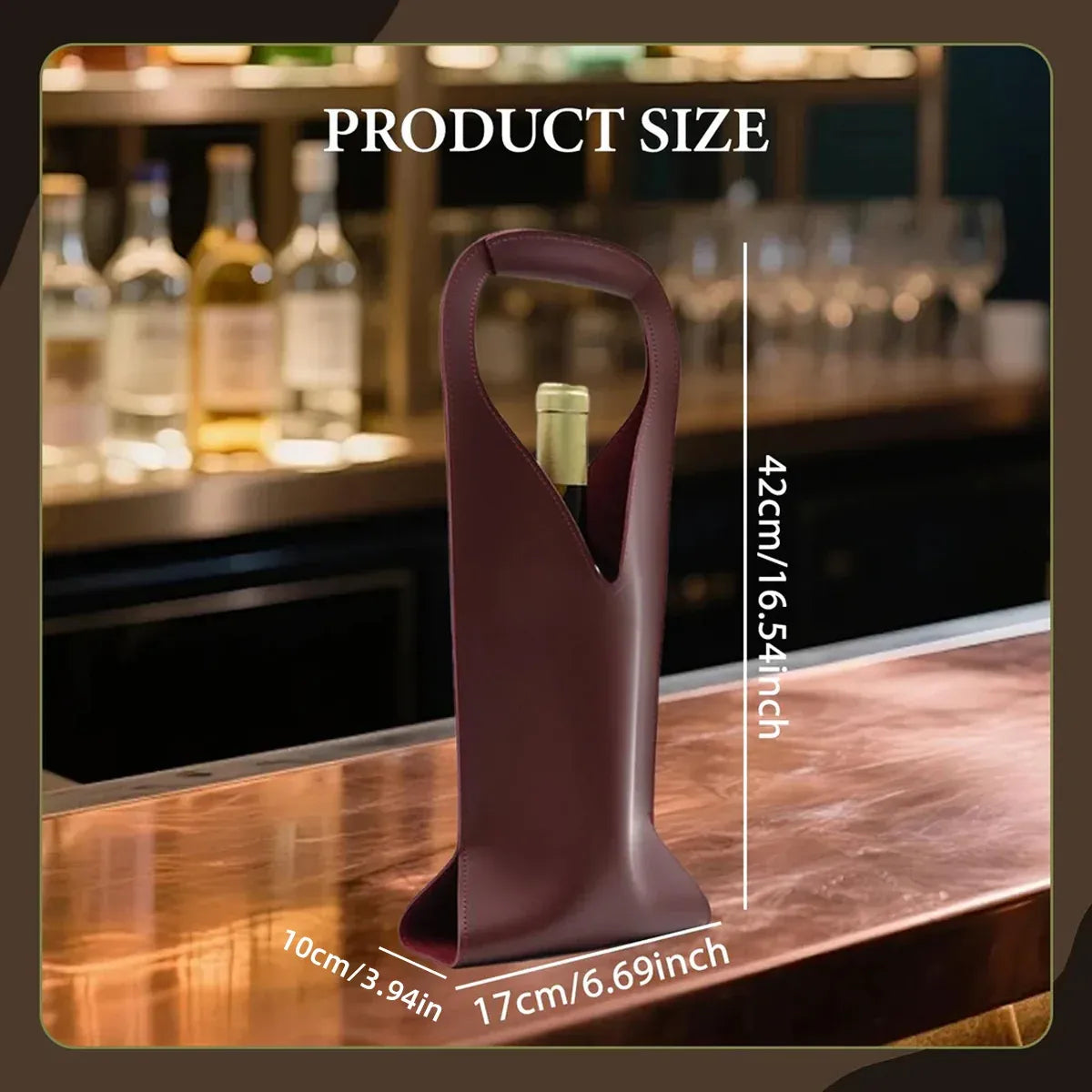 Single Wine Bottle Tote Gift Bag with Handle