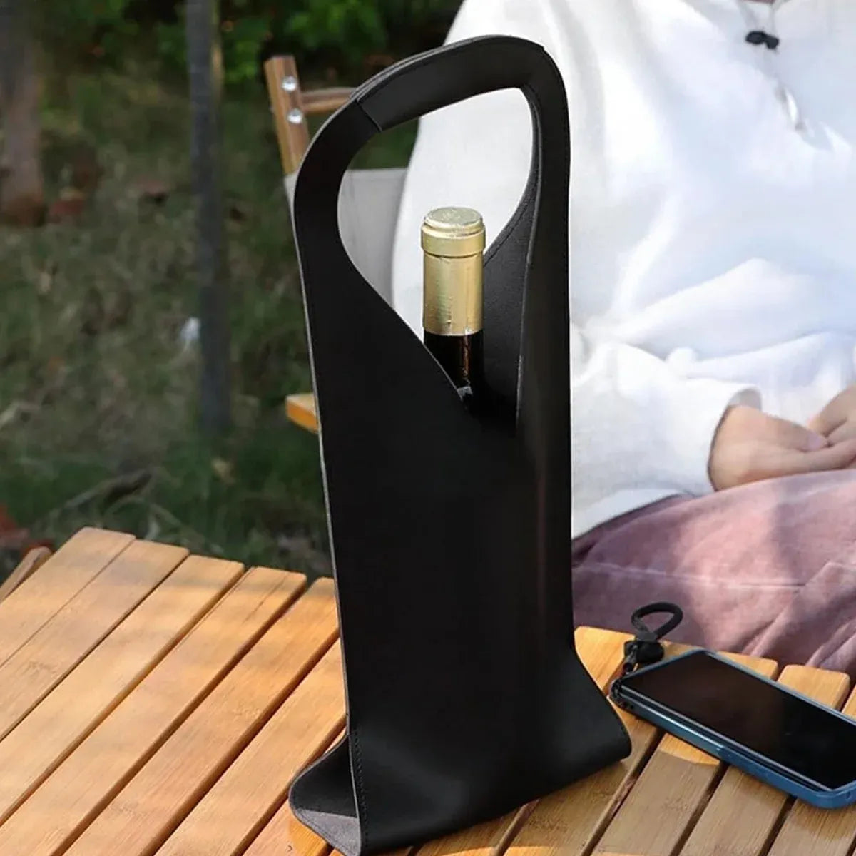 Single Wine Bottle Tote Gift Bag with Handle