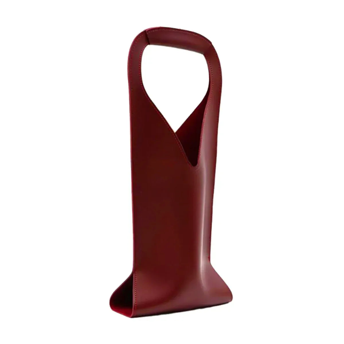 Single Wine Bottle Tote Gift Bag with Handle, Burgundy, 478271