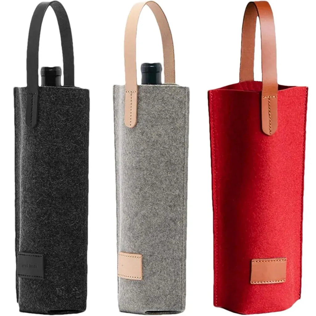 Wine Tote Bag Single Bottle Carrier with Handle High-End for Gift