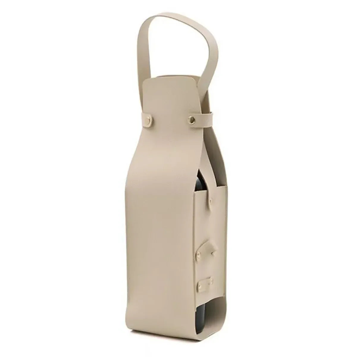 PU Leather Wine Tote Bags with Handle, 2 Pack