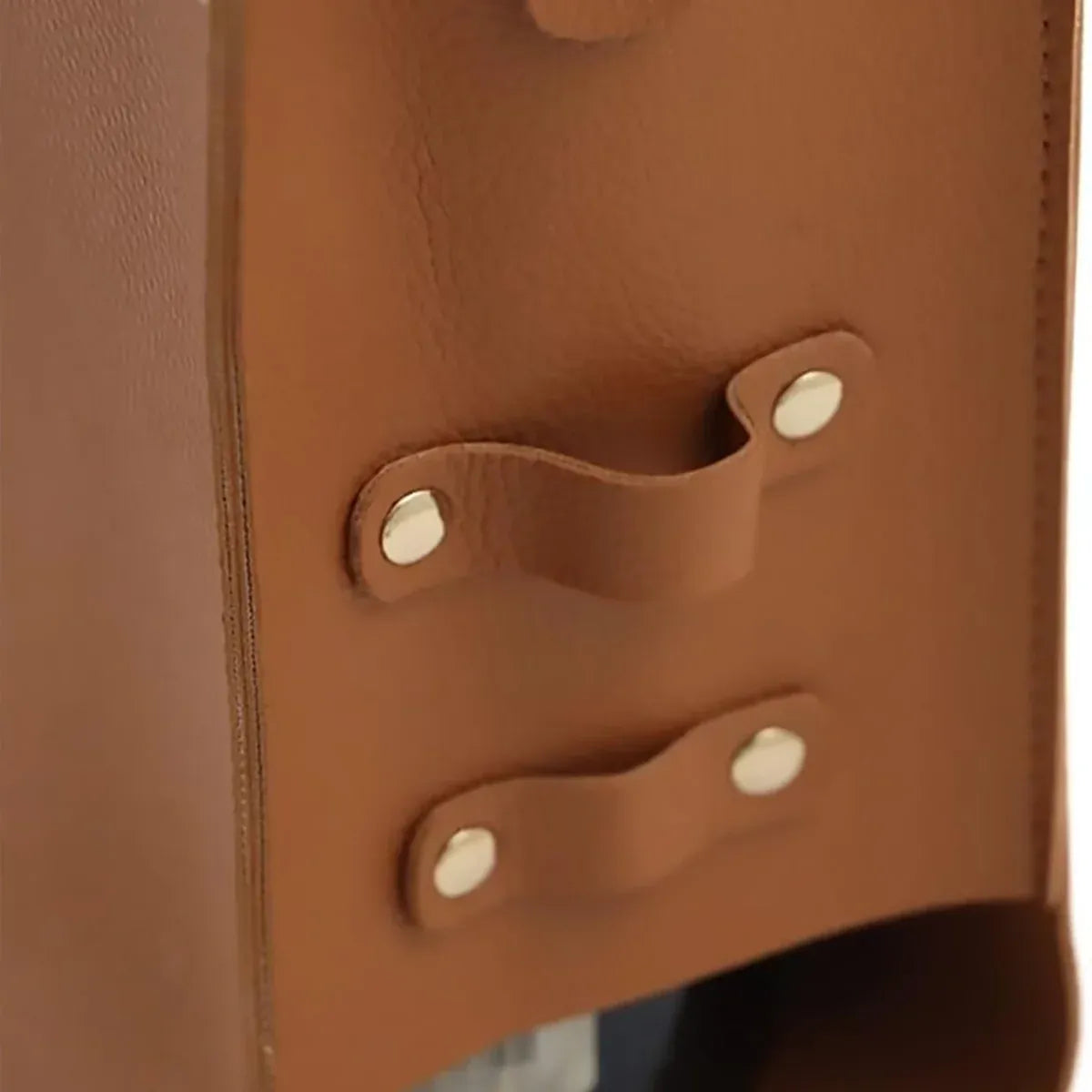 PU Leather Wine Tote Bags with Handle, 2 Pack