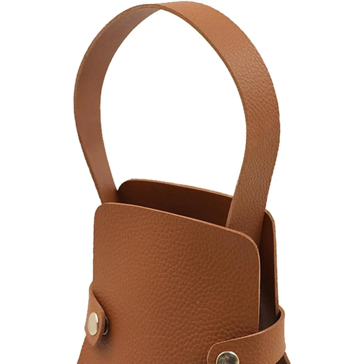 PU Leather Wine Tote Bags with Handle, 2 Pack
